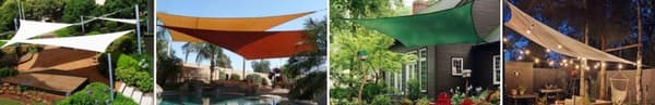 IbizSail Garden Sun Sail vedenpitävä 3 x 3 x 3 m kerma