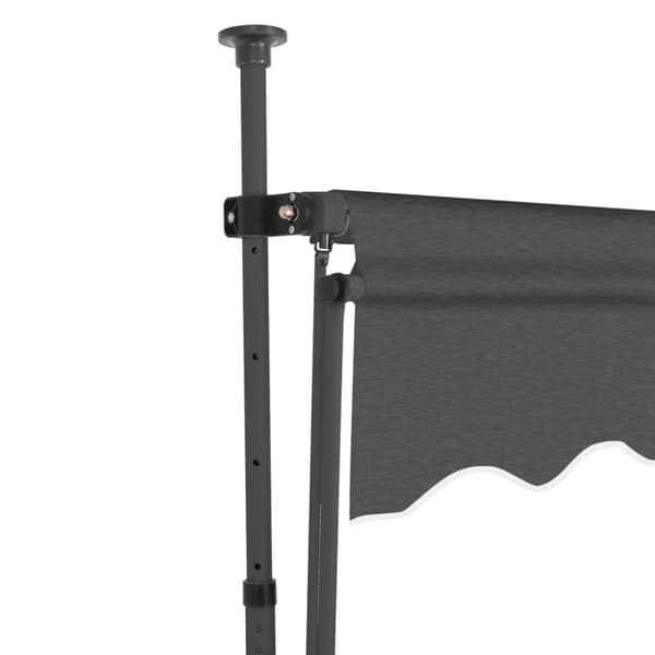 Markis manuellt infällbar med LED 350 cm antracit