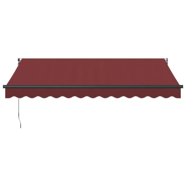 Markis manuellt infällbar vinröd 350x250 cm
