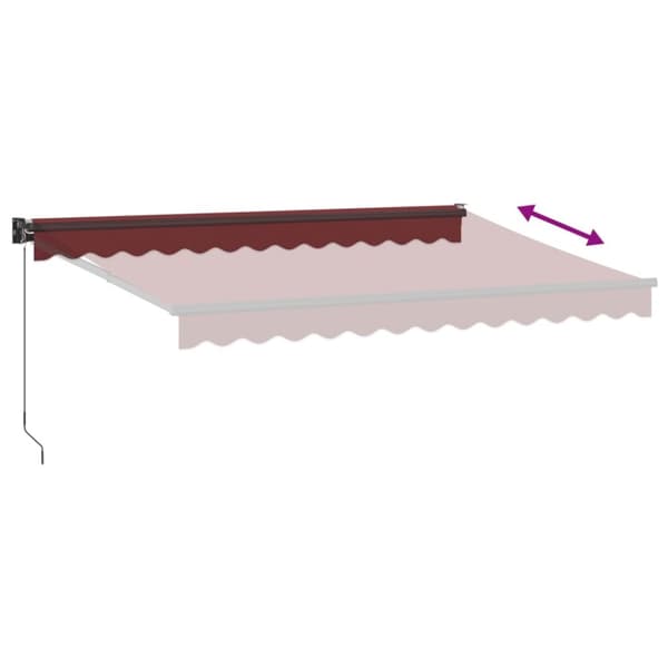 Markis manuellt infällbar vinröd 350x250 cm