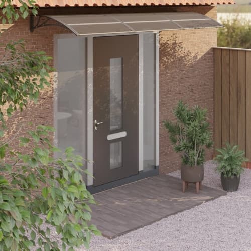 Entrétak svart 300x100 cm polykarbonat