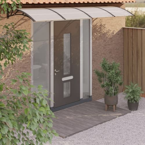 Entrétak svart 350x100 cm polykarbonat