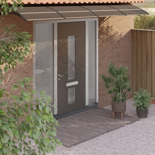 Entrétak svart 400x75 cm polykarbonat
