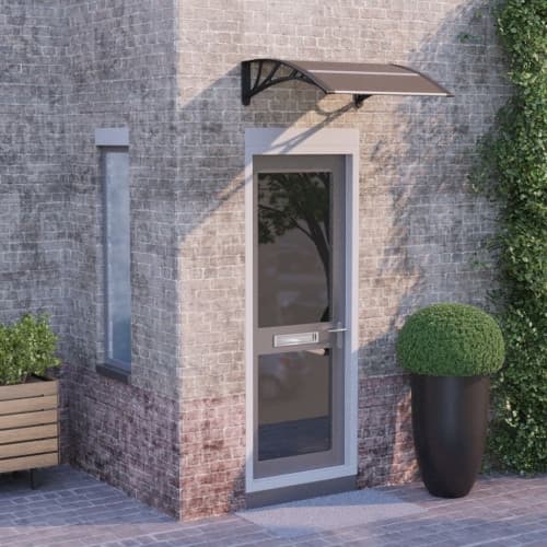Entrétak svart 80x75 cm polykarbonat