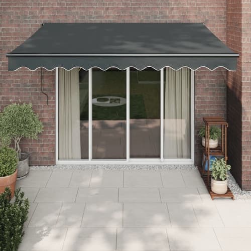 Automatisk infällbar markis antracit 3,5x2,5 m