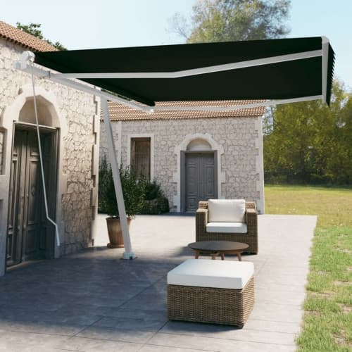 Fristående markis manuellt infällbar 450x350 cm antracit