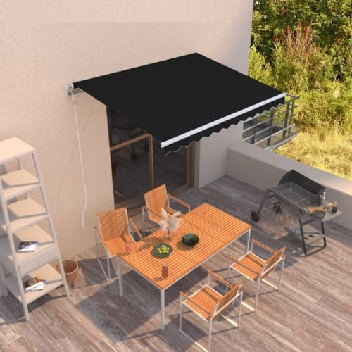 Markis automatiskt infällbar 300x250 cm antracit