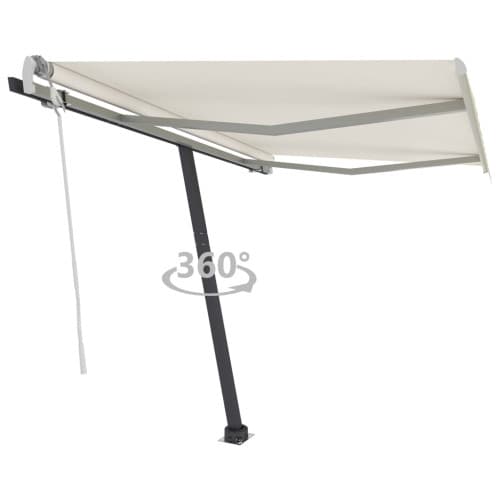 Fristående markis manuell 300x250 cm gräddvit