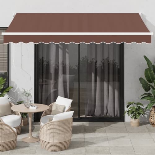 Markis manuellt infällbar 350x250 cm brun