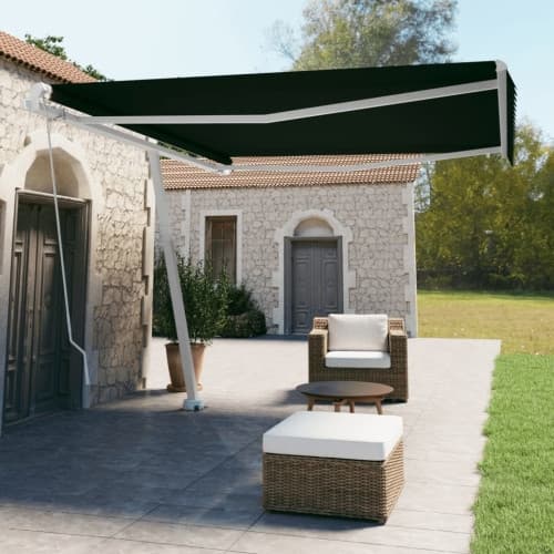 Markis manuellt infällbar fristående 400x350 cm antracit