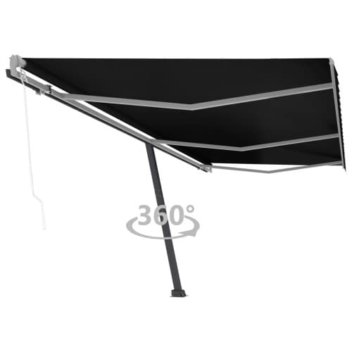 Fristående automatisk markis 600x300 cm antracit