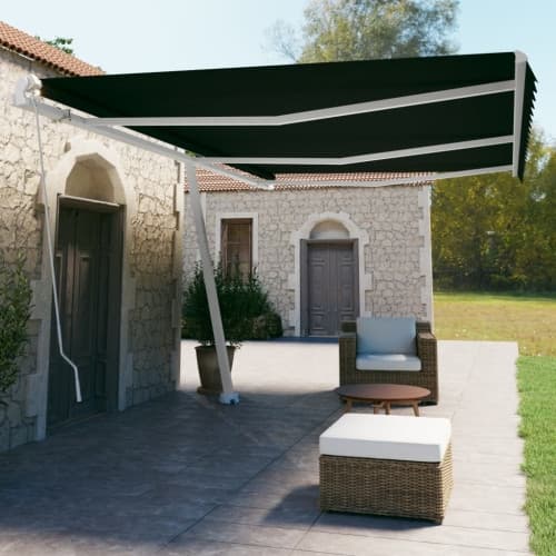 Fristående markis manuellt infällbar 600x350 cm antracit