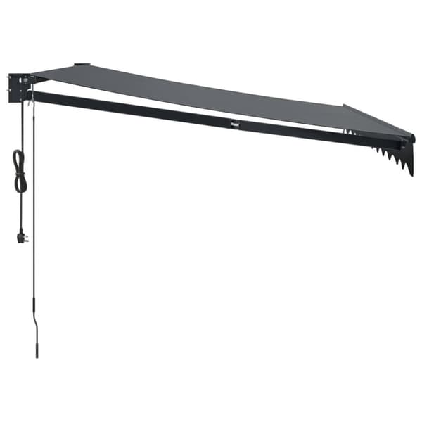 Automatisk infällbar markis antracit 3,5x2,5 m