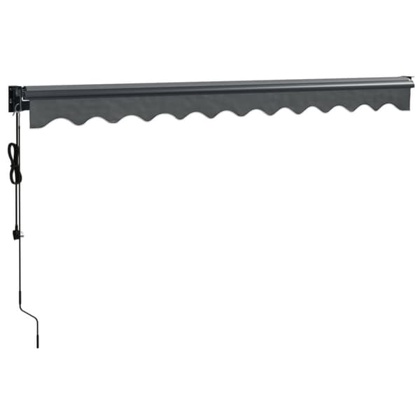 Automatisk infällbar markis antracit 3,5x2,5 m