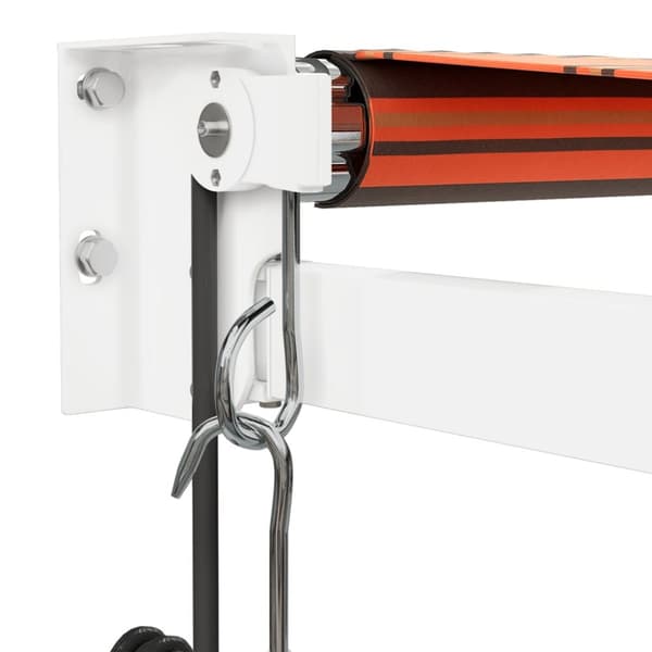 Automatisk infällbar markis orange och brun 4,5x3 m