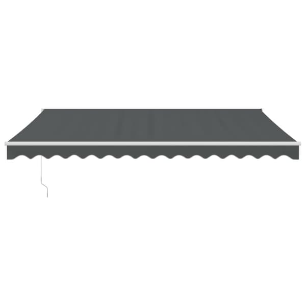 Markis infällbar antracit 4,5x3 m tyg&aluminium