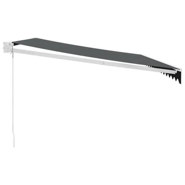 Markis infällbar antracit 4,5x3 m tyg&aluminium