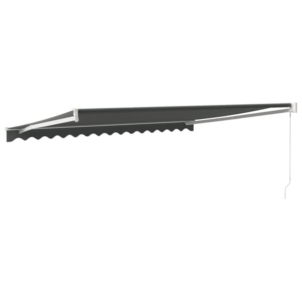 Markis infällbar antracit 4,5x3 m tyg&aluminium