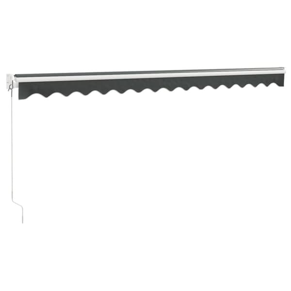 Markis infällbar antracit 4,5x3 m tyg&aluminium