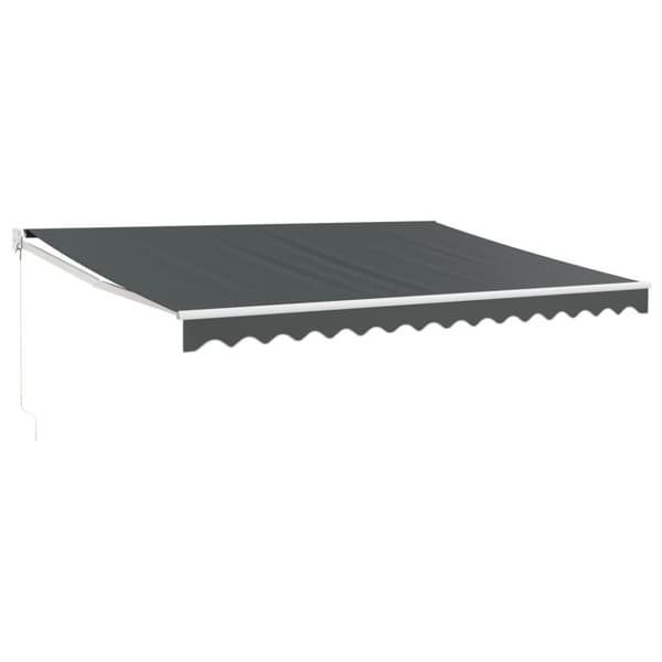 Markis infällbar antracit 4,5x3 m tyg&aluminium