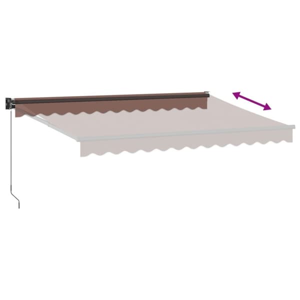 Markis manuellt infällbar 350x250 cm brun