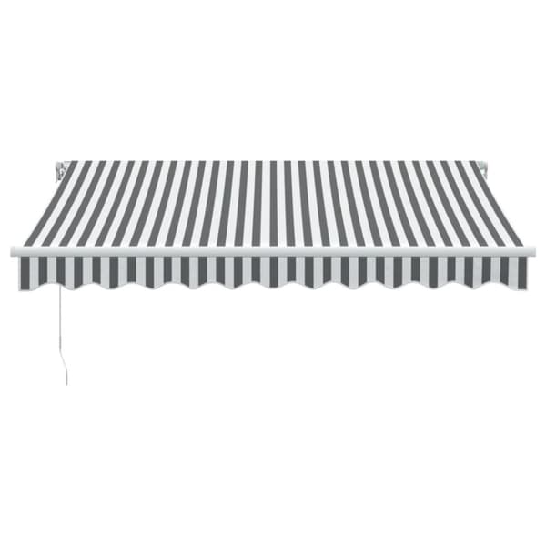 Markis manuellt infällbar antracit&vit 300x250 cm