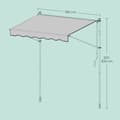 Miniatyrbillede 5 af 5: Markise, 400x120 cm, Antracit