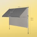 Miniatyrbild 5 av 5: Justerbar Markis, 400x120 cm, Antracit