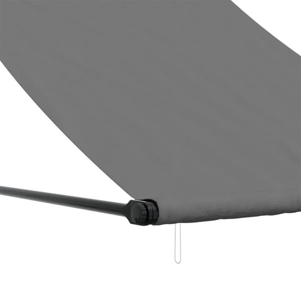 Infällbar markis antracit 100x150 cm tyg och stål