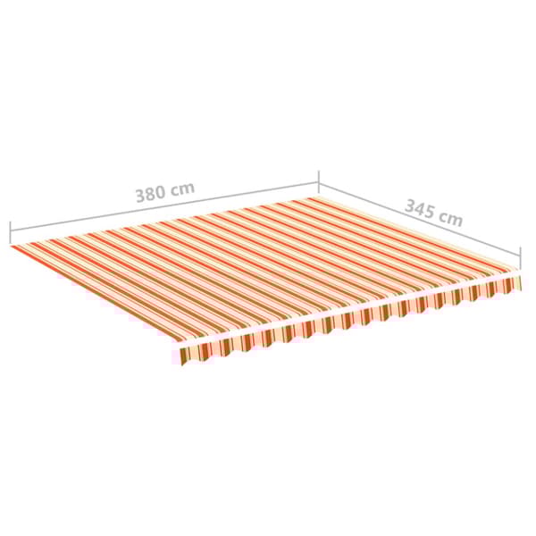 Markisväv gul och orange 4x3,5 m