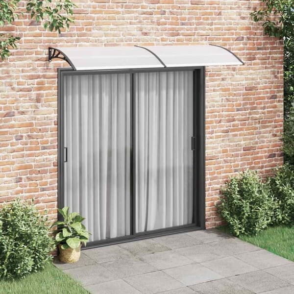 Entrétak svart och transparent 240x75 cm PC