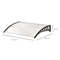 Miniatyrbillede 3 af 10: Rootz Canopy Protective Roof - UV -resistente - Vandbestandigt - Beskytter mod sol & vejr - 89x122x24cm hvid
