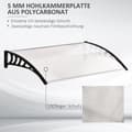Miniatyrbillede 4 af 10: Rootz Canopy Protective Roof - UV -resistente - Vandbestandigt - Beskytter mod sol & vejr - 89x122x24cm hvid