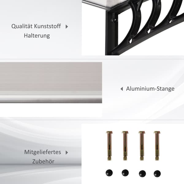 Rootz Canopy Protective Roof - UV -resistente - Vandbestandigt - Beskytter mod sol & vejr - 89x122x24cm hvid