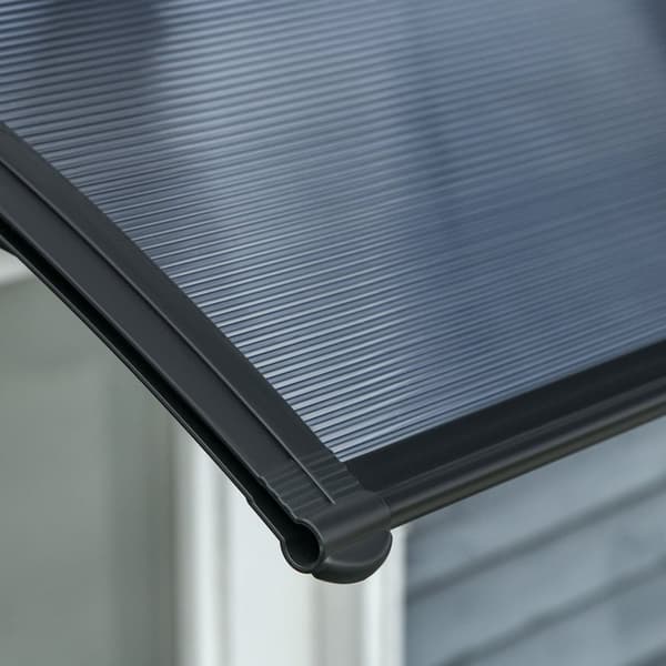Rootz baldakin - frontdør tag - tag til vinduer - optimal beskyttelse - 100L x 75b x 23H cm - sort