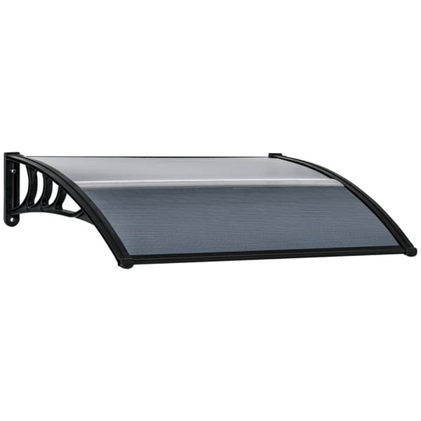 Rootz baldakin - frontdør tag - tag til vinduer - optimal beskyttelse - 100L x 75b x 23H cm - sort