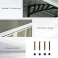 Miniatyrbild 5 av 10: Rootz Door Roofing - Canopy Awisning - Weather Shield - Skydd mot regn, vind & hagel - 103 x 96,5 x 27 cm - brunt polykarbonat och aluminium