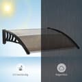 Miniatyrbild 7 av 10: Rootz Door Roofing - Canopy Awisning - Weather Shield - Skydd mot regn, vind & hagel - 103 x 96,5 x 27 cm - brunt polykarbonat och aluminium