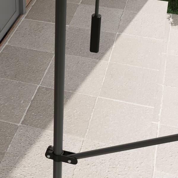 Rootzin vapaasti seisova manuaalinen terassi -markiisi - parveke markiisi - sisäänvedettävä markiisi - UV30+ Suojaus - 2,5 m x 1,2 m x 2,1-3m
