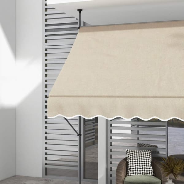 Rootzin vapaasti seisova manuaalinen terassi -markiisi - parveke markiisi - sisäänvedettävä markiisi - UV30+ Suojaus - 2,5 m x 1,2 m x 2,1-3m
