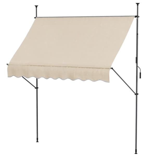 Rootzin vapaasti seisova manuaalinen terassi -markiisi - parveke markiisi - sisäänvedettävä markiisi - UV30+ Suojaus - 2,5 m x 1,2 m x 2,1-3m