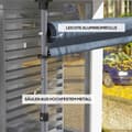 Miniatyrbillede 6 af 10: Rootz Klemmmarkise med håndsving - Justerbar fælles armmarked - Solbeskyttelse - UPF30+ - 350 cm x 221-311 cm - Grå