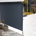 Miniatyrbillede 9 af 10: Rootz Klemmmarkise med håndsving - Justerbar fælles armmarked - Solbeskyttelse - UPF30+ - 350 cm x 221-311 cm - Grå