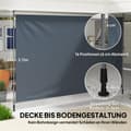 Miniatyrbillede 4 af 10: Rootz Klemmmarkise Joint Arm Awnle - Udendørs markise - Solbeskyttelse - UPF30+ Coating - 400 cm x 221-311cm