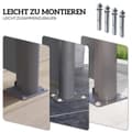 Miniatyrbillede 6 af 10: Rootz Side Awner - Udvidelig uigennemsigtig beskyttelse af privatlivets fred - Solbeskyttelse - UV -resistent - 300 x 180 cm