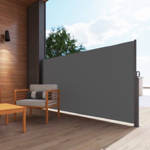 Rootz Side Awner - Udvidelig uigennemsigtig beskyttelse af privatlivets fred - Solbeskyttelse - UV -resistent - 300 x 180 cm