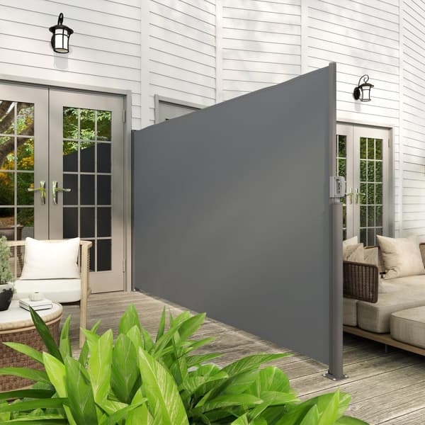 Rootz Side Awner - Udvidelig uigennemsigtig beskyttelse af privatlivets fred - Solbeskyttelse - UV -resistent - 300 x 180 cm