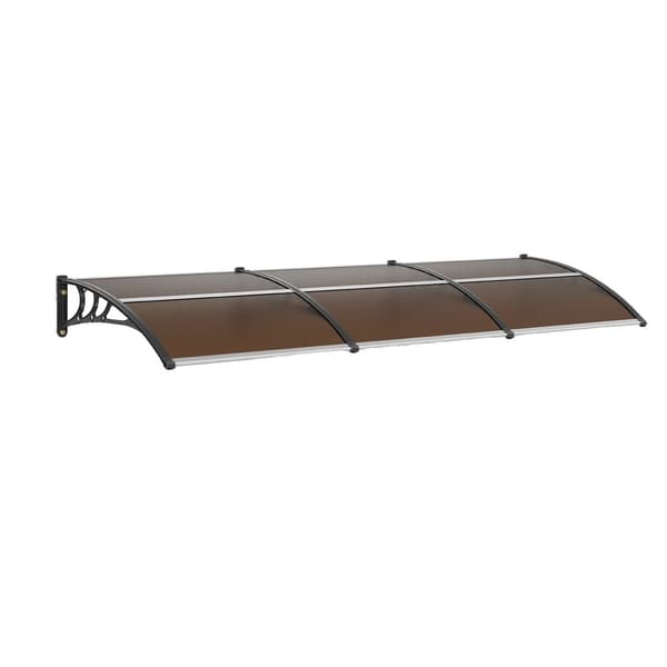 VEVOR Markis, UPF 50+ Skydd, Hållbar Polycarbonat, Stilfull Design,40x120 Brun