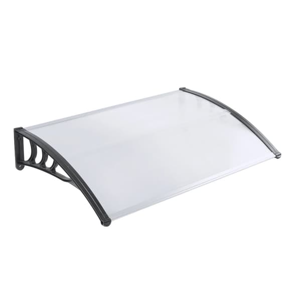 Fördörrsöverbyggnad, hållbart tak av polykarbonat, elegant böjd design,S, 145cm