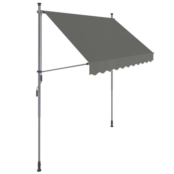 Kiinnitinmarkiisi 150 x 130 cm harmaa